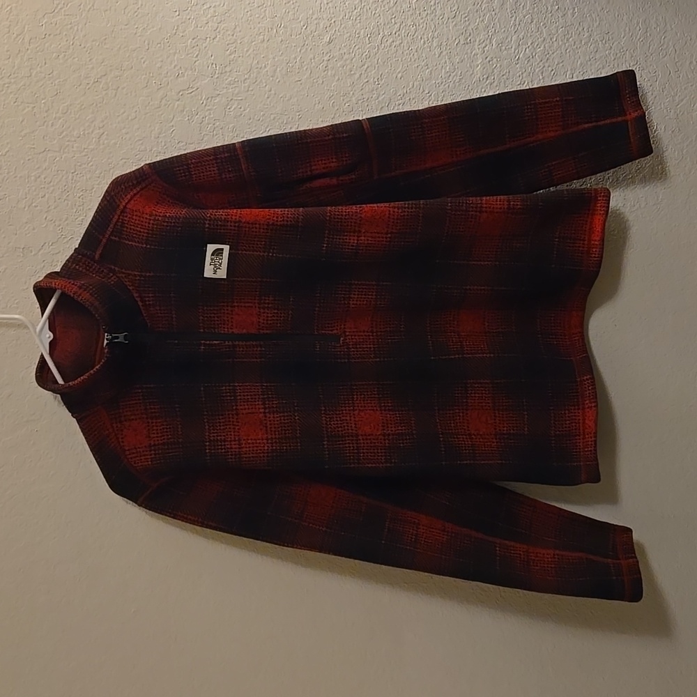 The North Face 1/4-zip - Black & Red Lumberjack - Medium